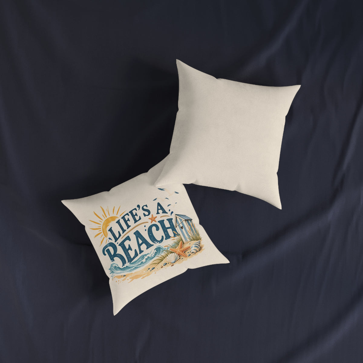 Square Cushion - Lifes a Beach