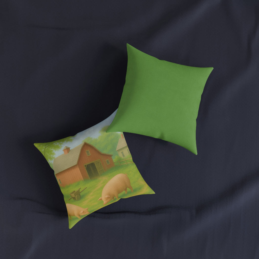 Square Cushion - Rustic Farm Design