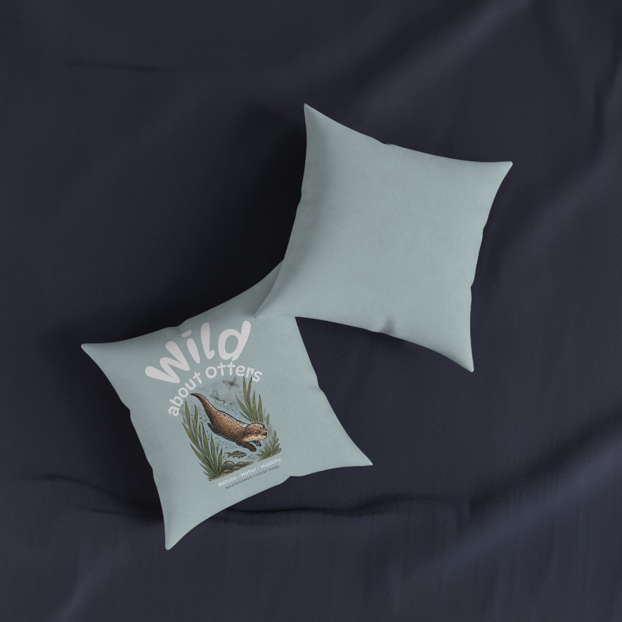 Square Cushion - Wild about Otters