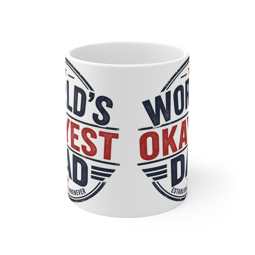 Dad Ceramic Mug - World's Okayest Dad