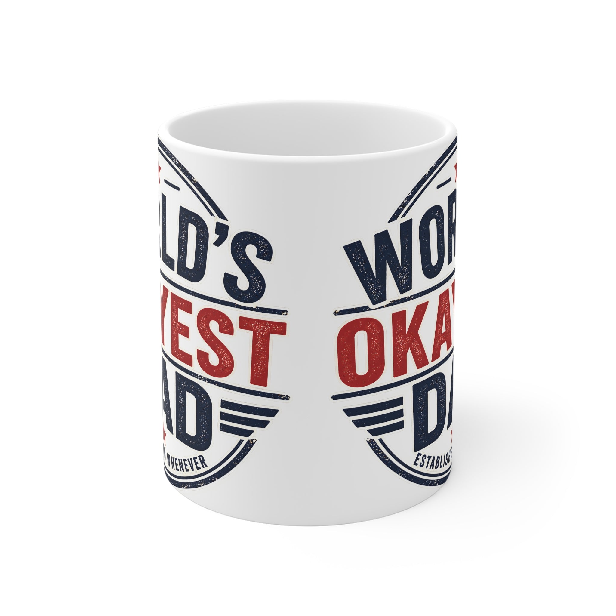 Dad Ceramic Mug - World's Okayest Dad
