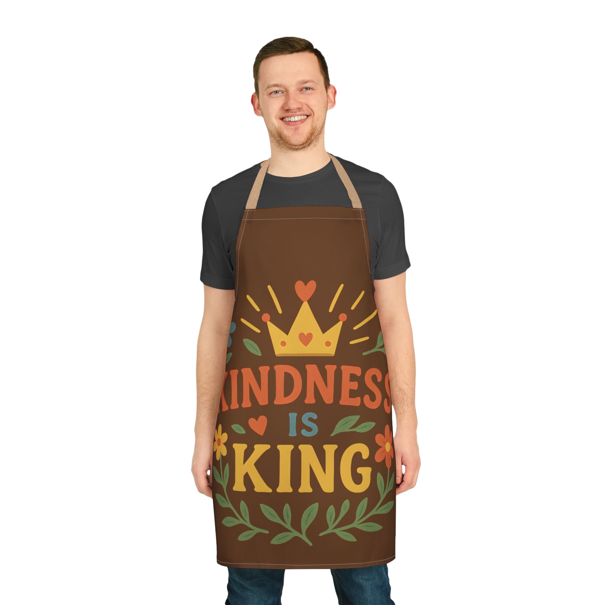 Kitchen Apron - Kindness Is King Design