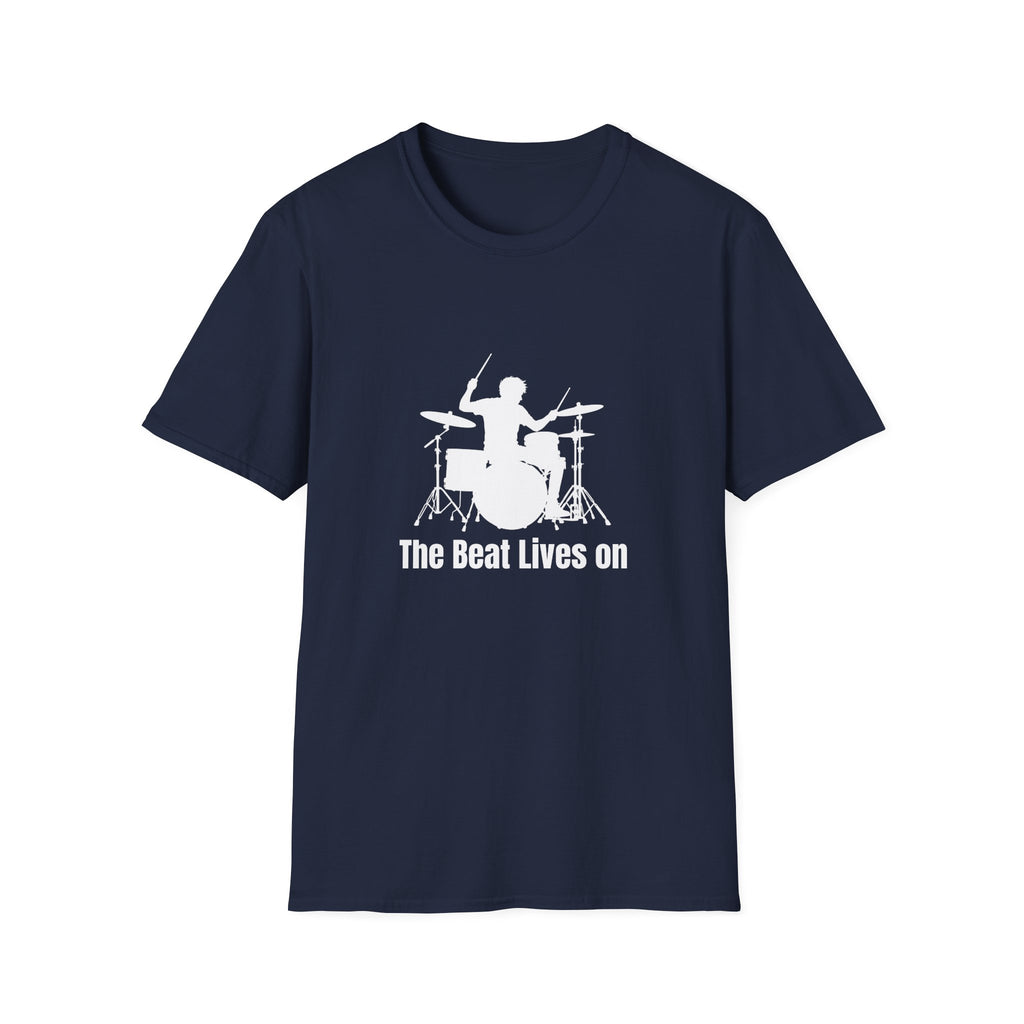 Unisex T-Shirt – The Beat Goes On | Drums Music Tee