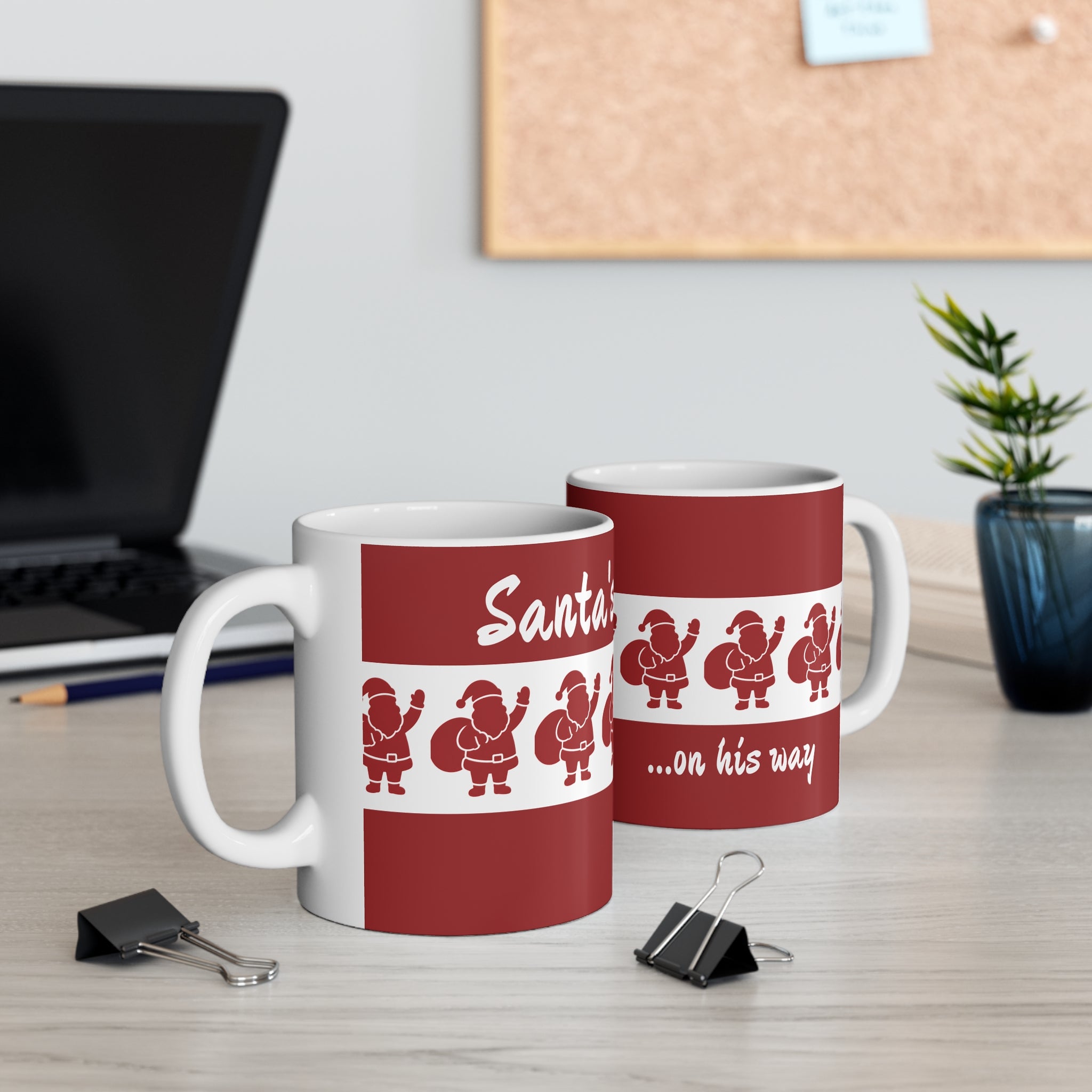 Ceramic Mug - Santa's On His Way - Christmas