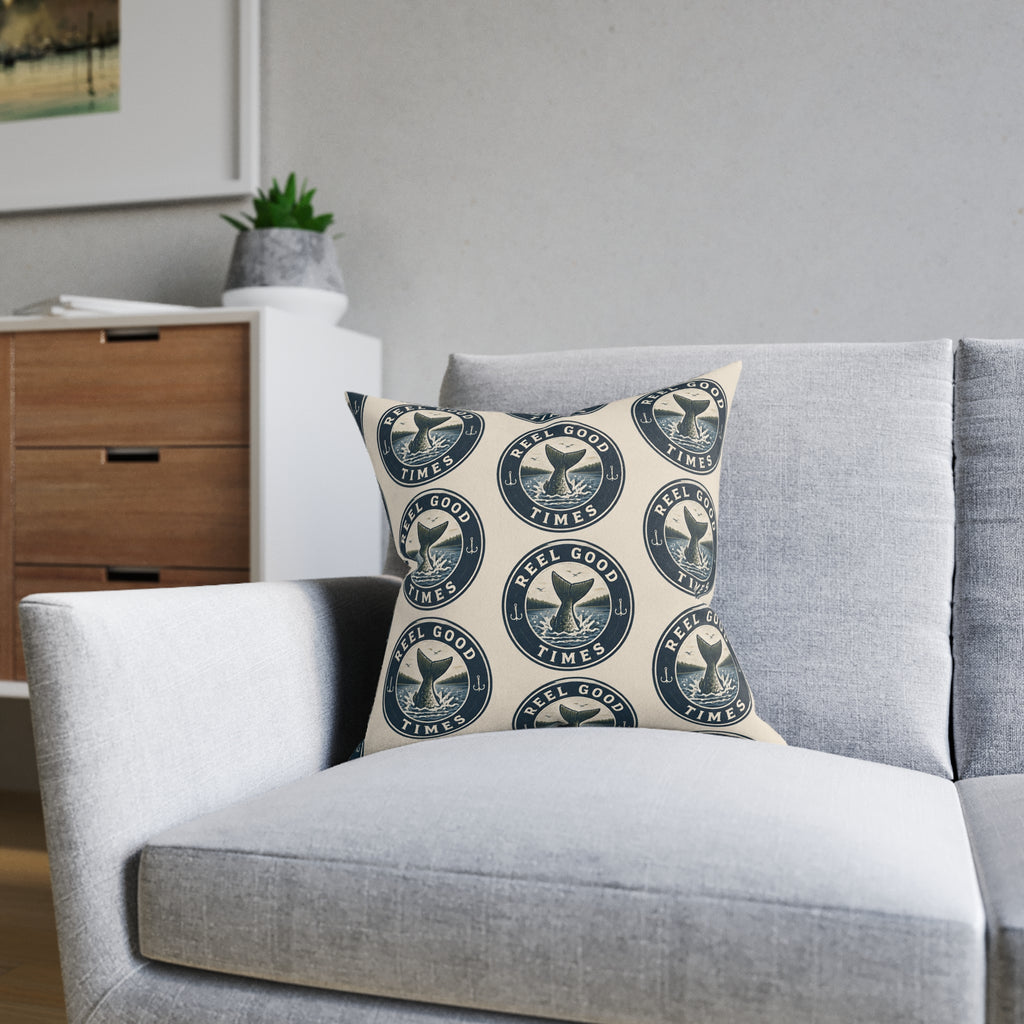 Square Cushion – Reel Good Times | Fishing & Angling Cushion