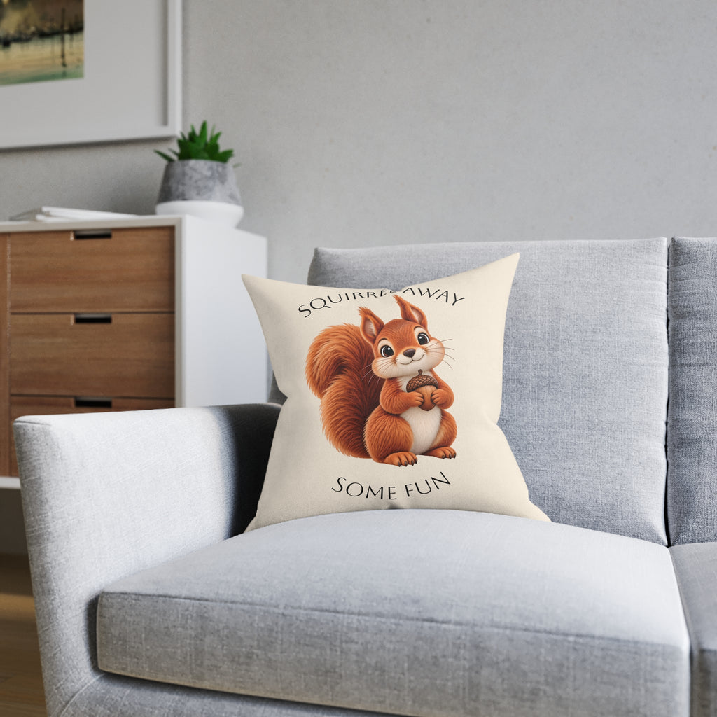 Square Cushion - Squirrel Away Some Fun