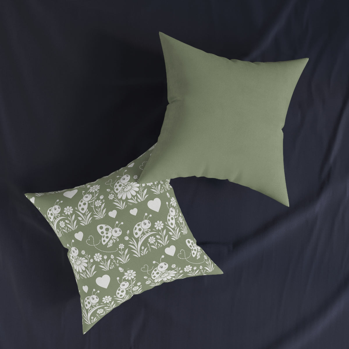 Square Cushion - Ladybird Fun