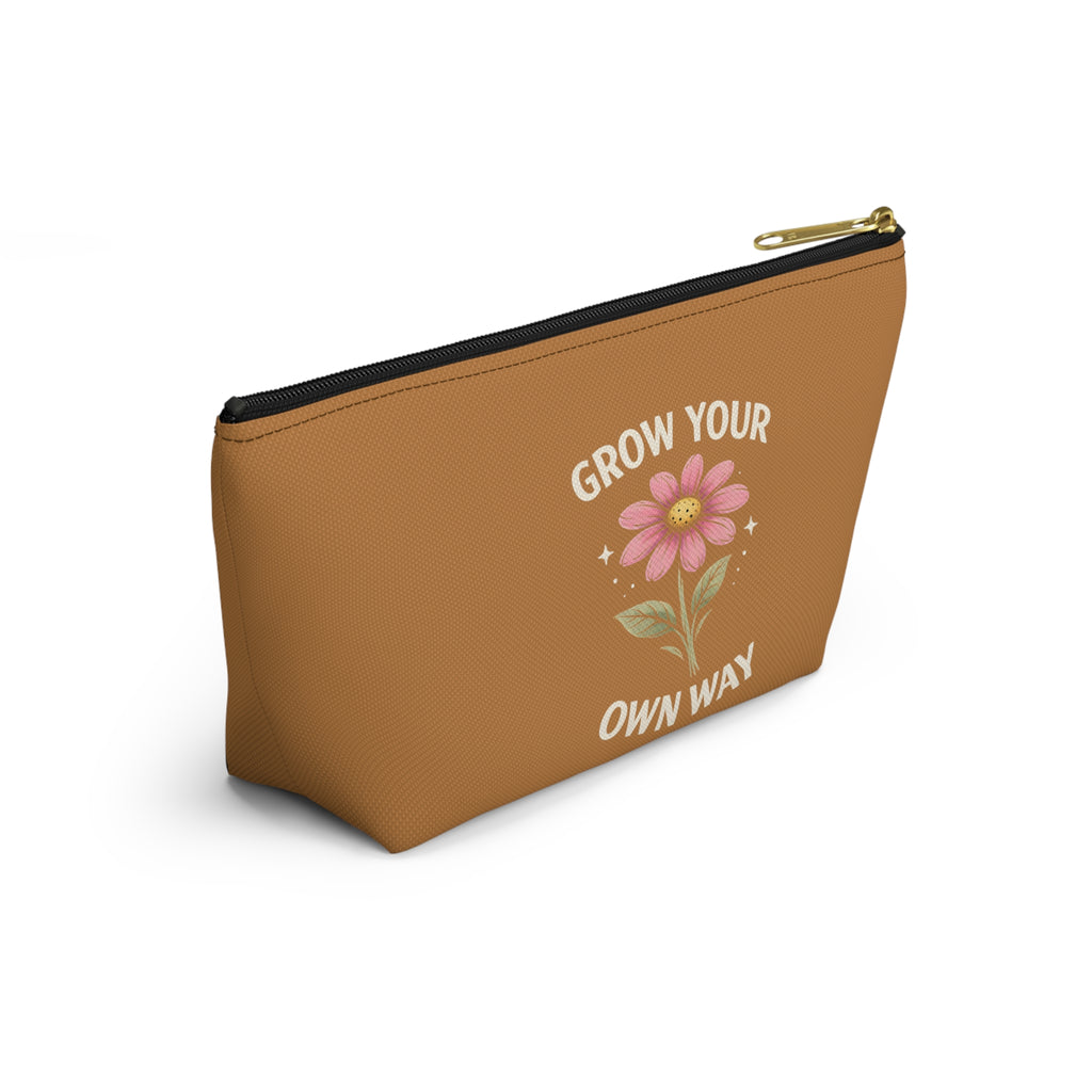 Travel Cosmetic Make-Up Bag - Grow Your Own Way - Motivational Design