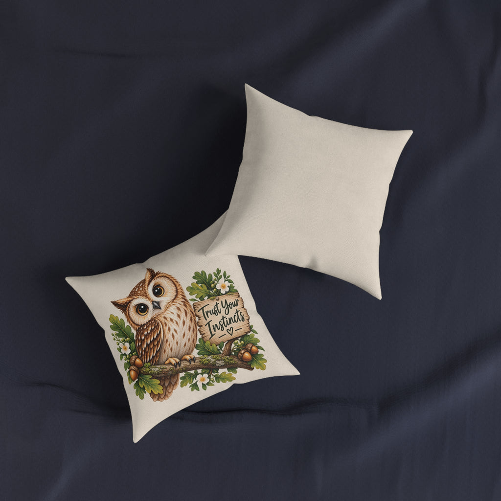 Square Cushion - Trust Your Instincts - Owl