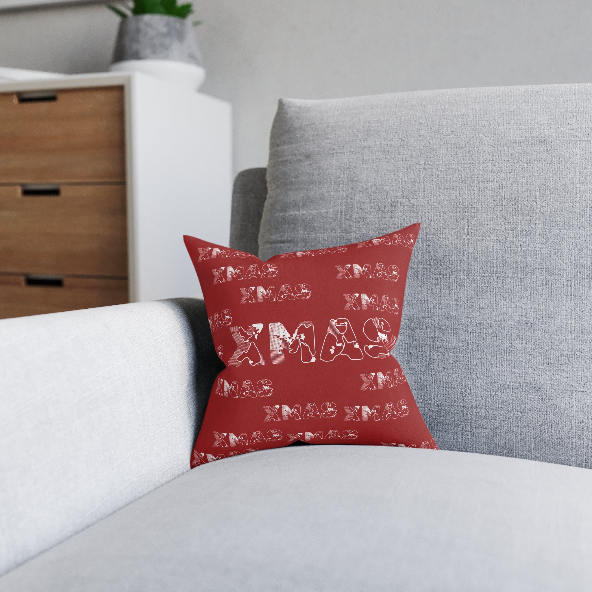 Copy of Copy of Square Cushion - Presents - Merry Christmas