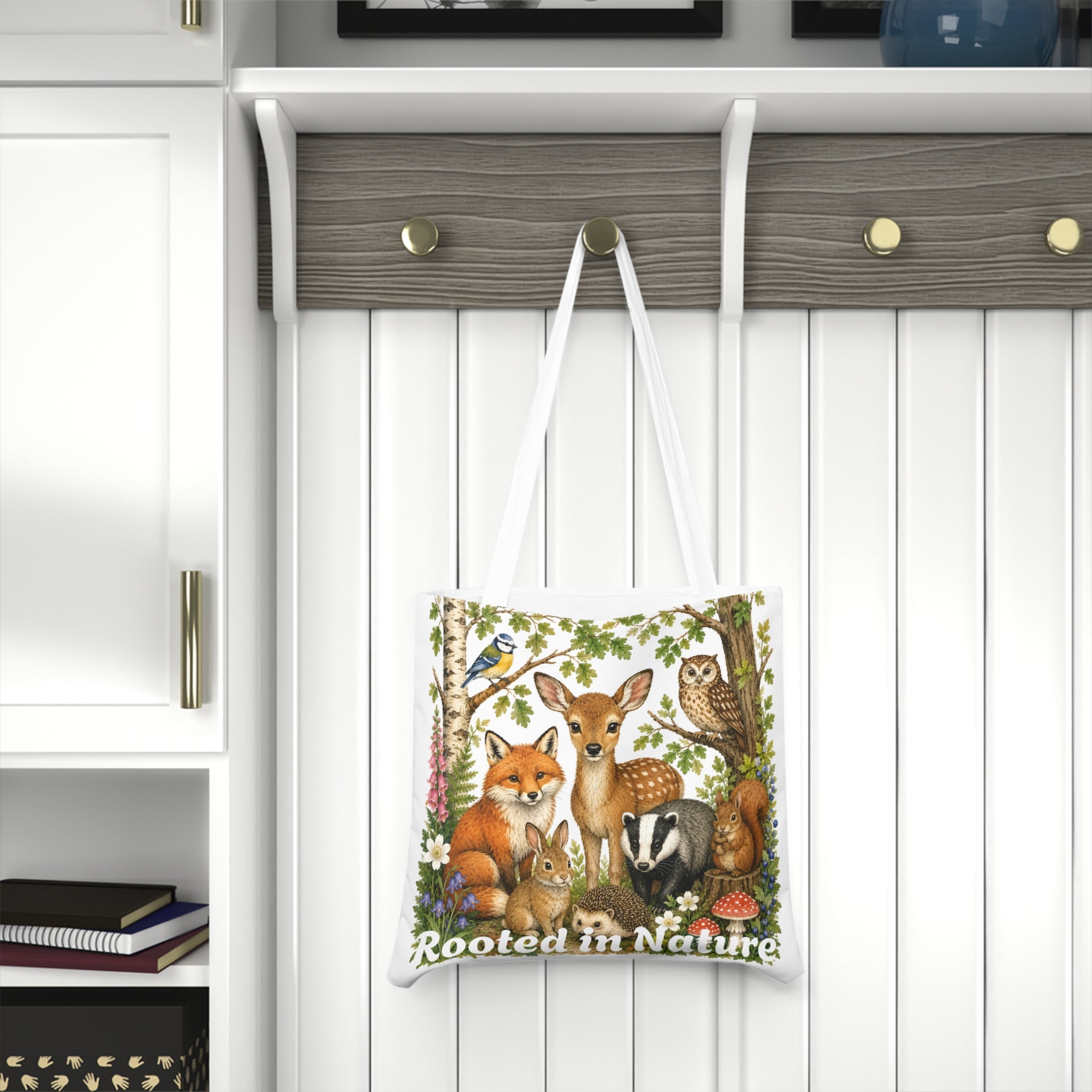 Copy of Large Beach Tote Bag – Happiness Comes in Waves