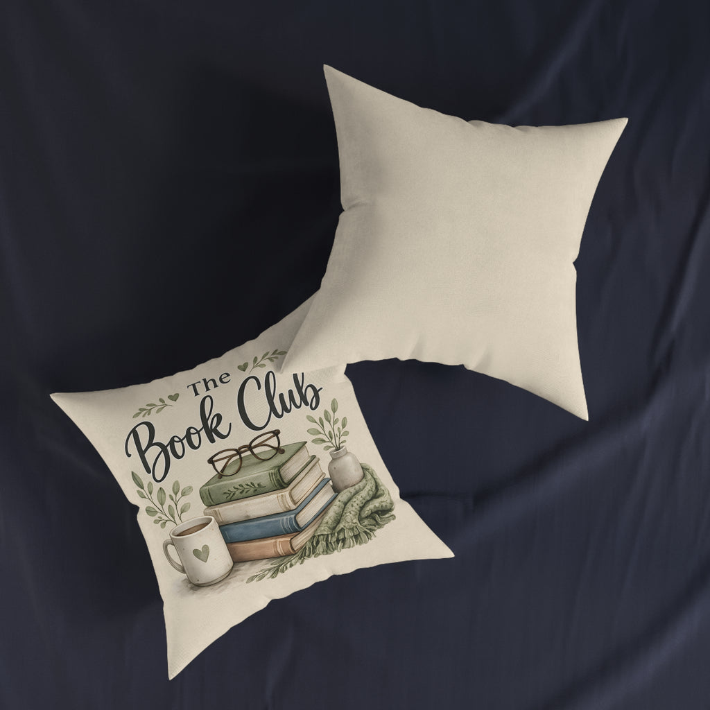 Square Cushion – The Book Club | Cosy Reading Cushion for Book Lovers