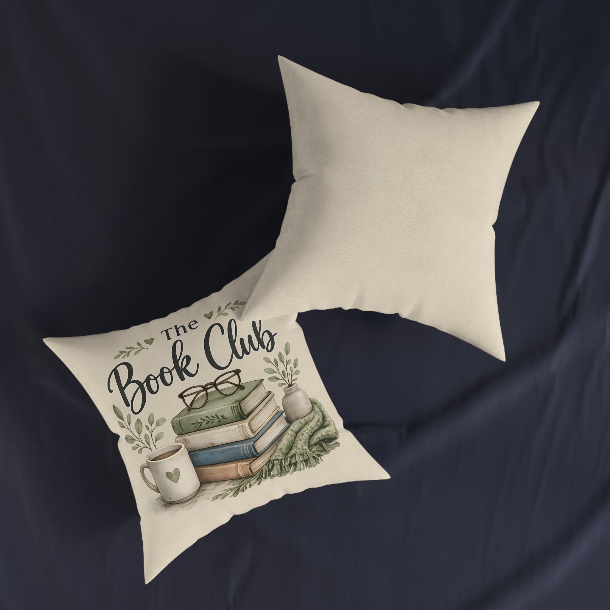Square Cushion – The Book Club | Cosy Reading Cushion for Book Lovers
