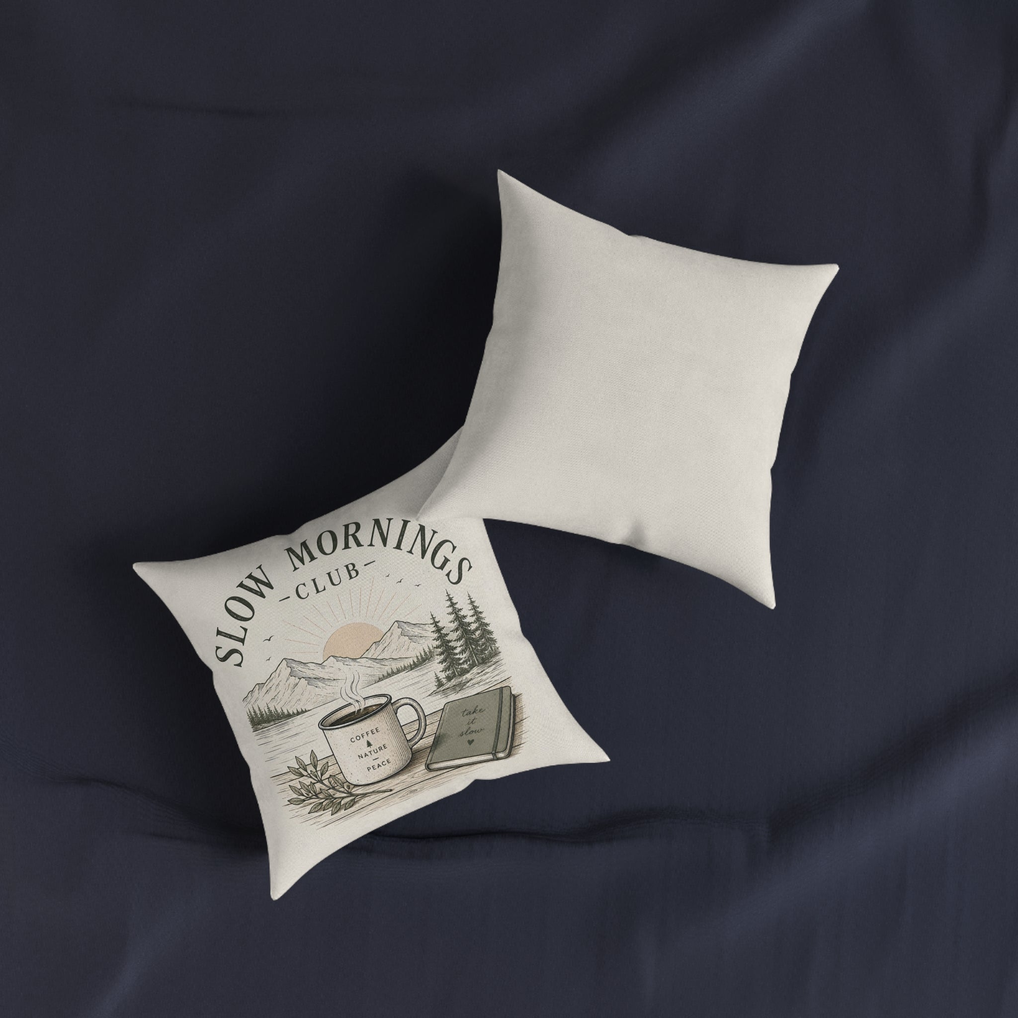 Square Cushion - Slow Mornings Club