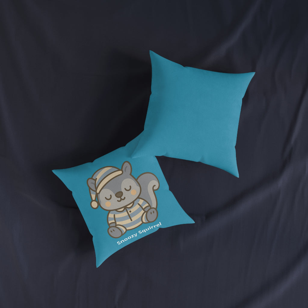 Square Cushion - Snoozy Squirrel - The Woodland Dreamers