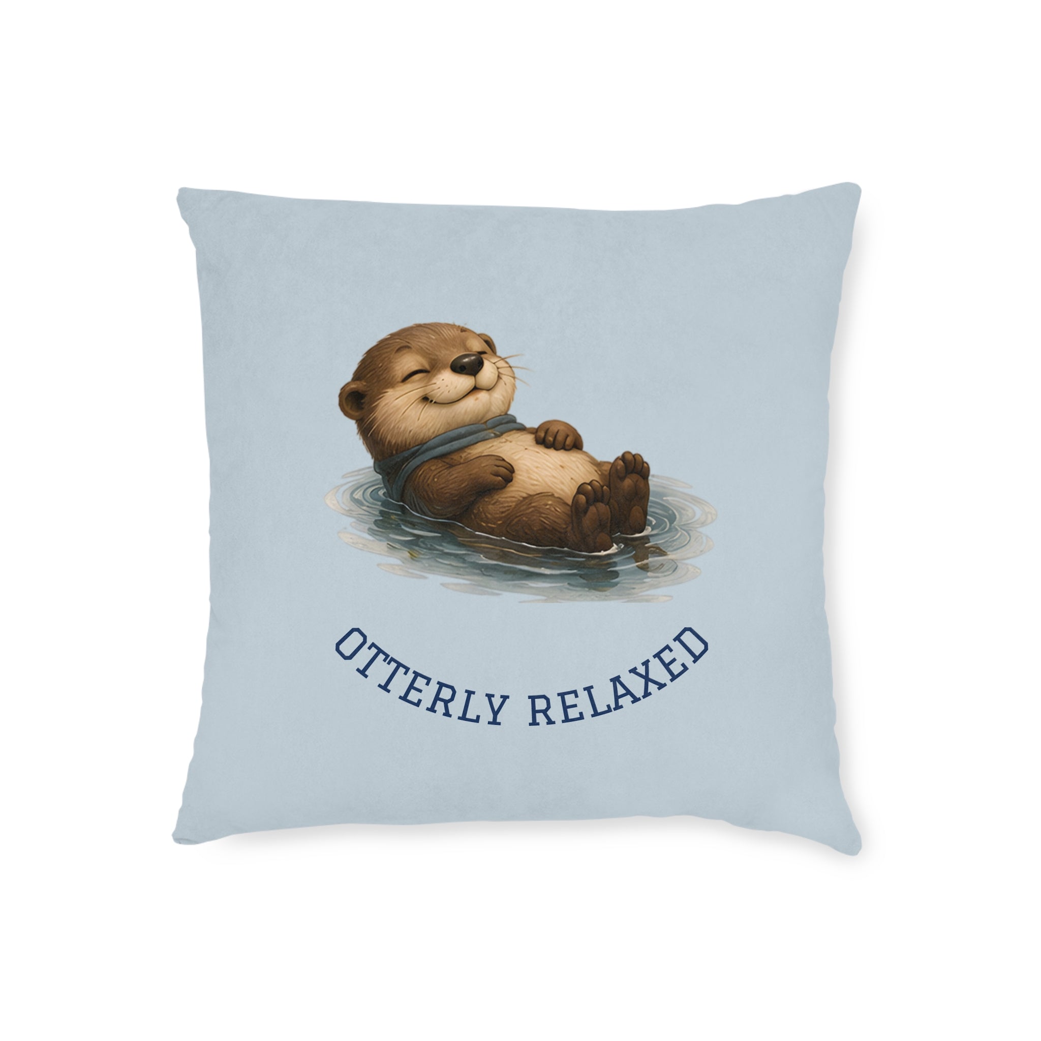Square Cushion – Otterly Relaxed | Otter Lover Cushion