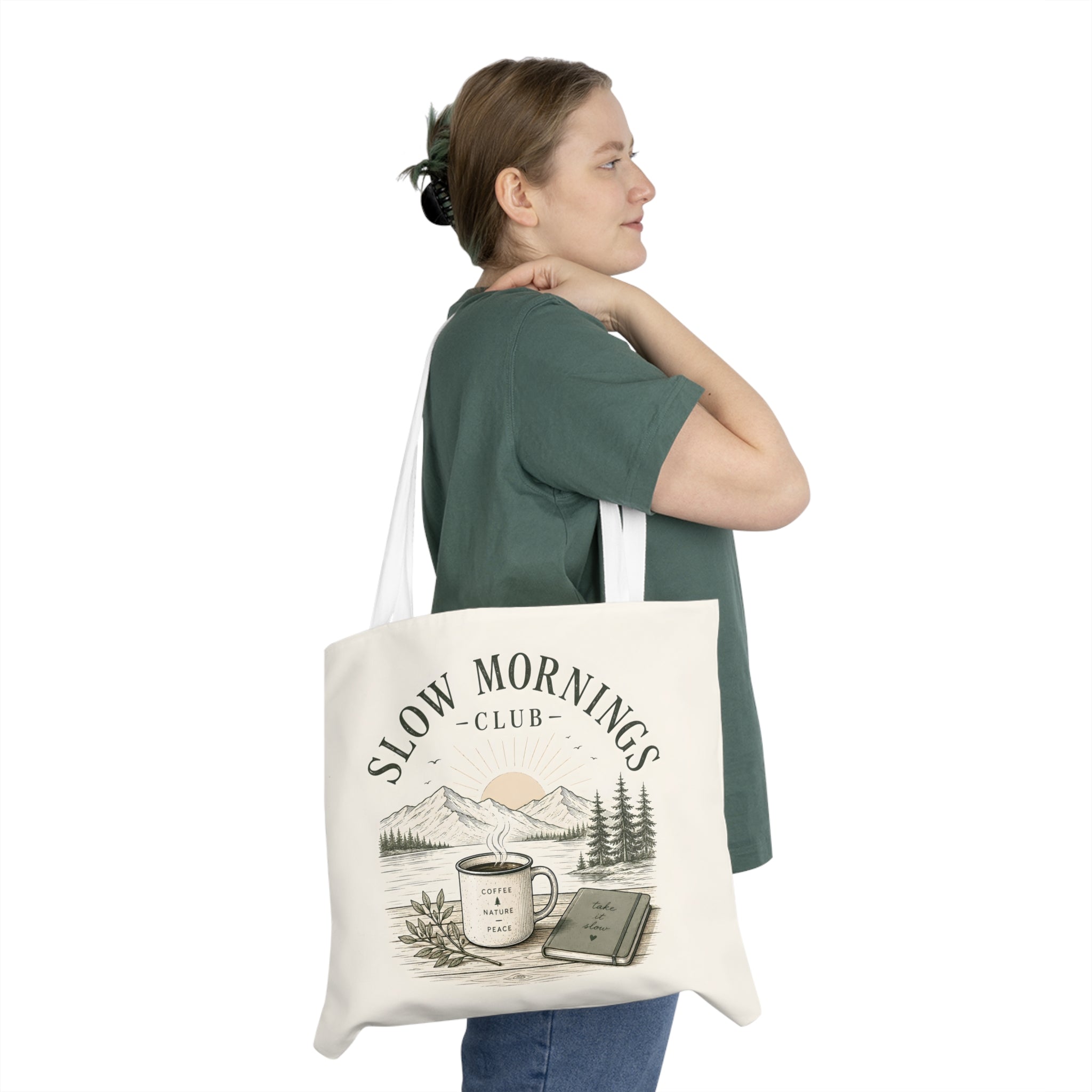 Large Tote Bag - Slow Morning Club | Relaxed Everyday Tote