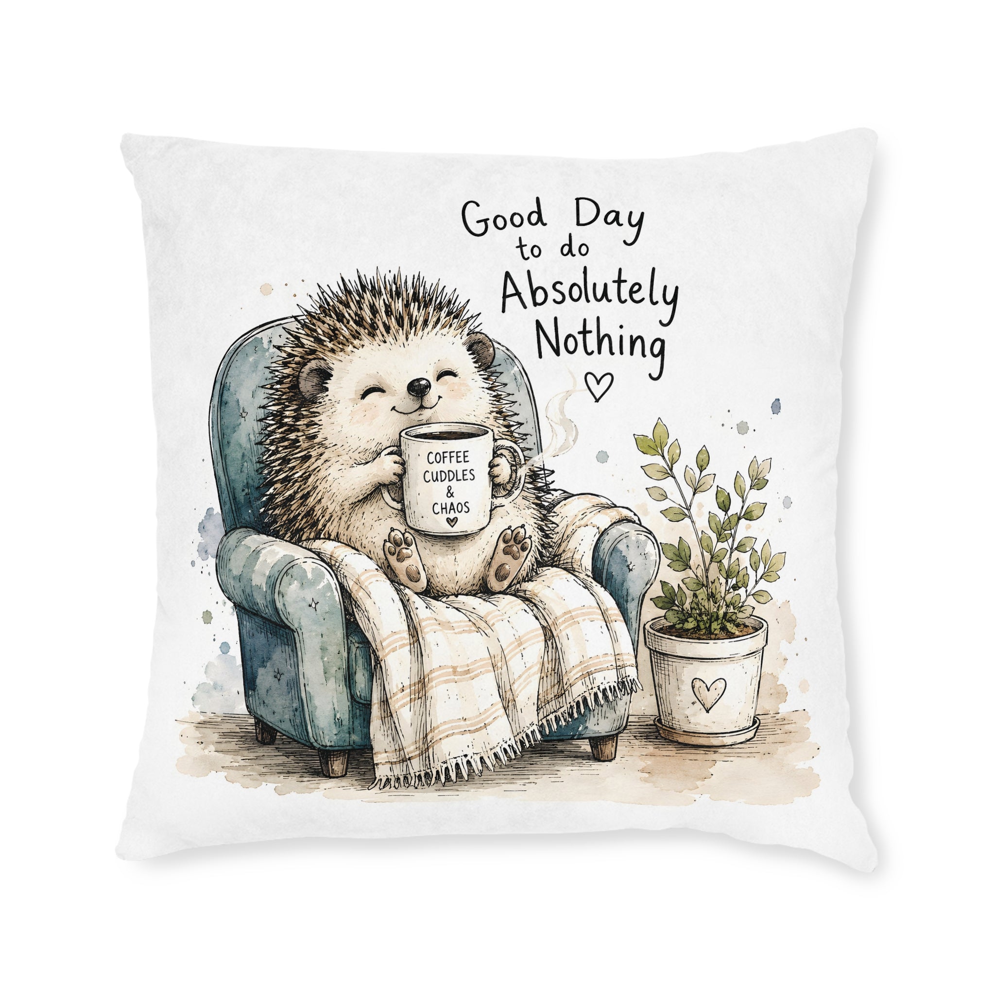 Square Cushion – Good Day to Do Absolutely Nothing | Funny Relaxing Cushion