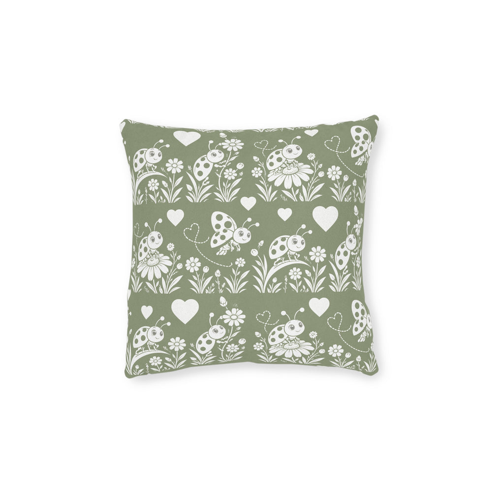 Square Cushion - Ladybird Fun
