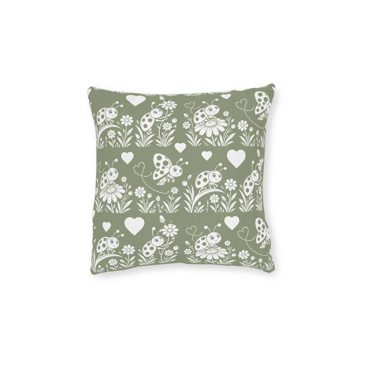 Square Cushion - Ladybird Fun