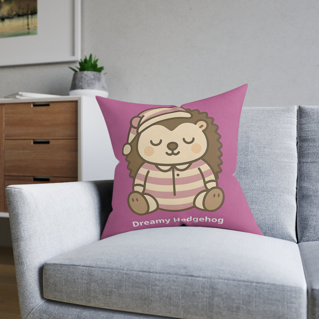 Square Cushion - Dreamy Hedgehog - The Woodland Dreamers