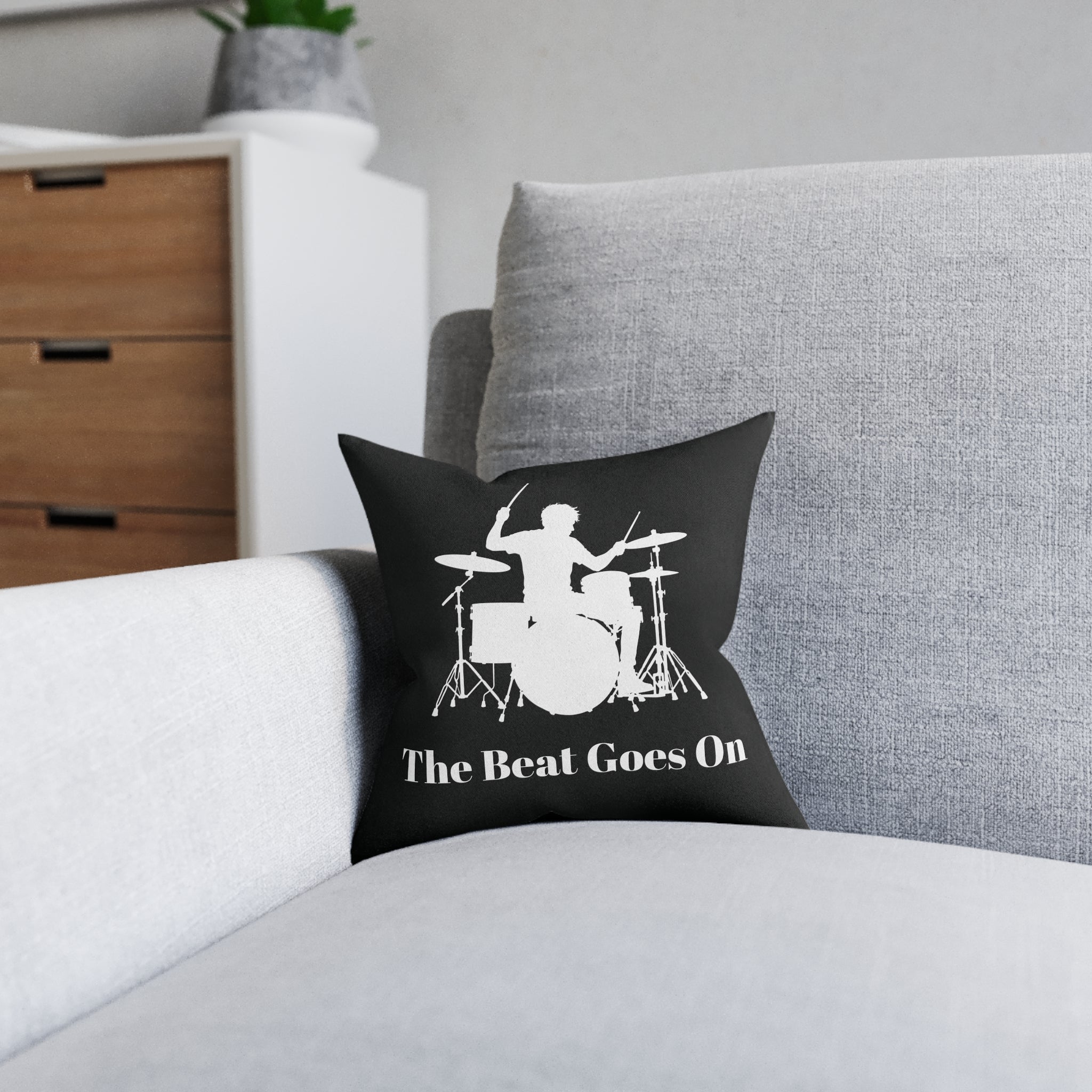 Square Cushion – The Beat Goes On | Music Lover Cushion