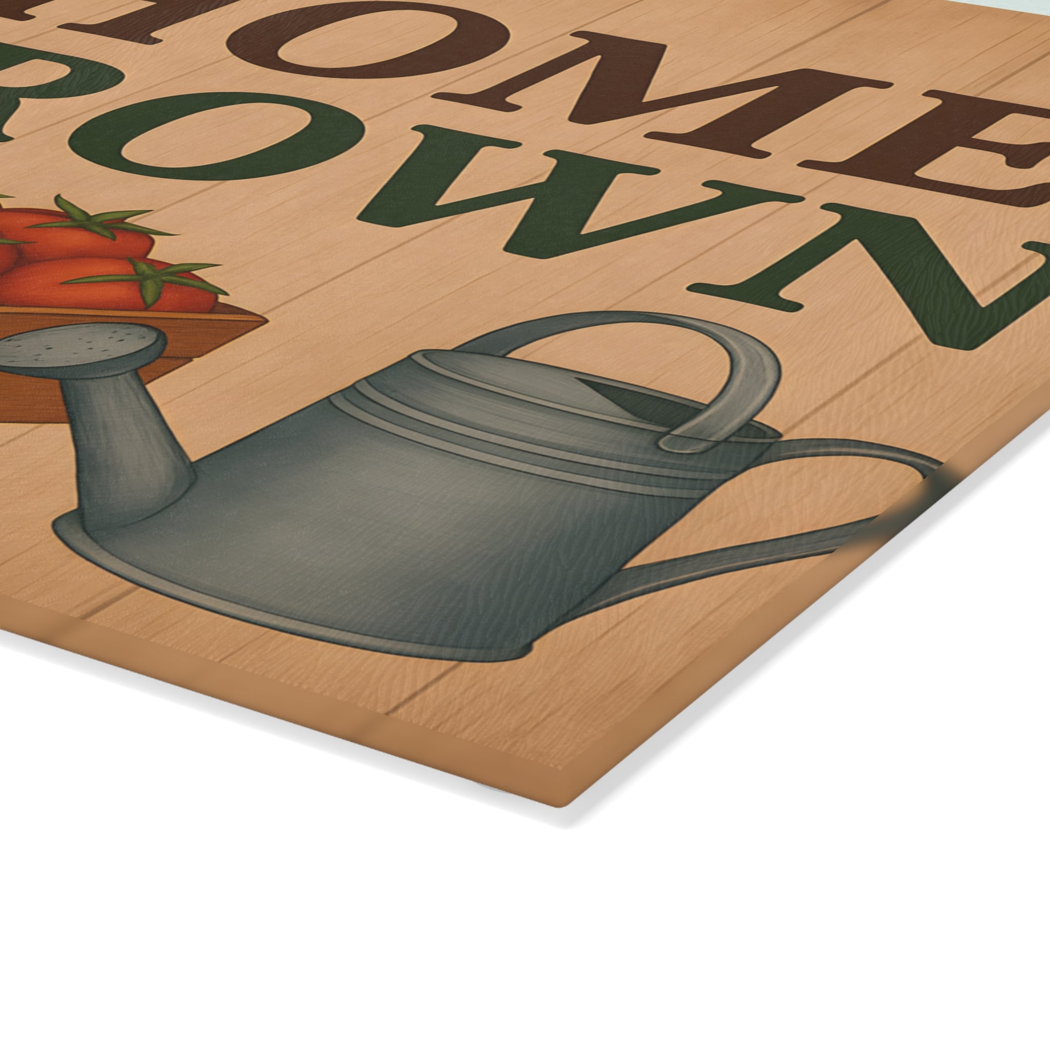 Glass Cutting Board - Home Grown Farm Fresh Design