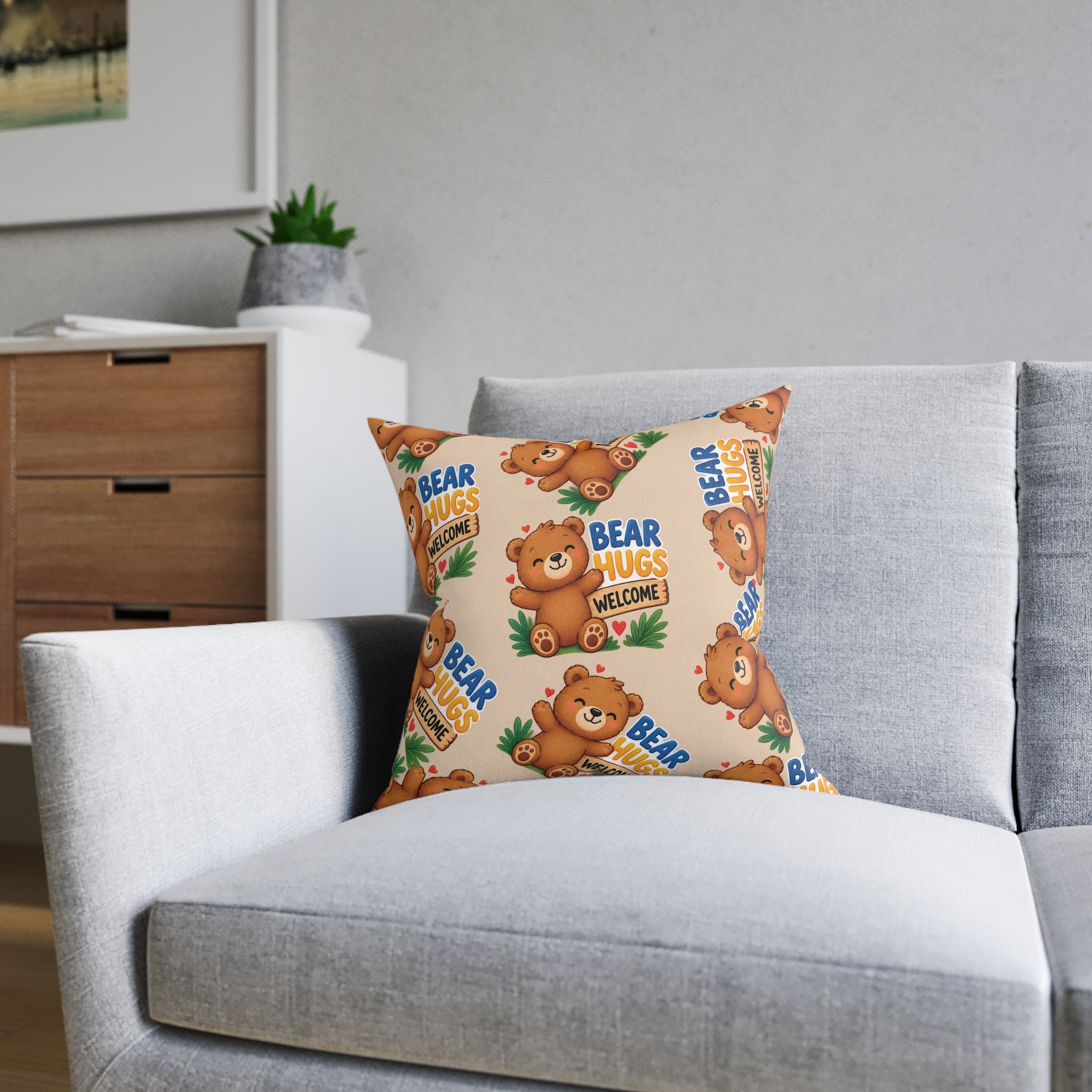 Square Cushion - Bear Hugs Welcome