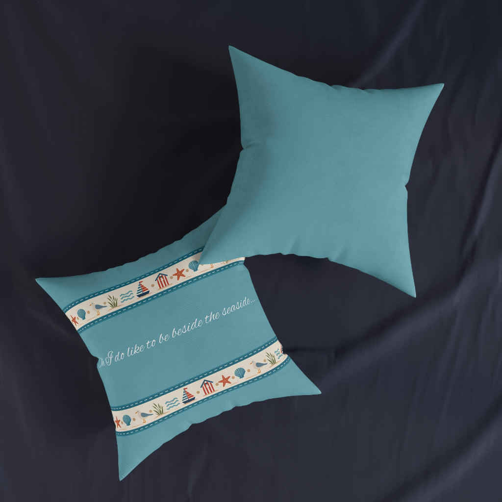 Square Cushion - I do like to be beside the seaside...