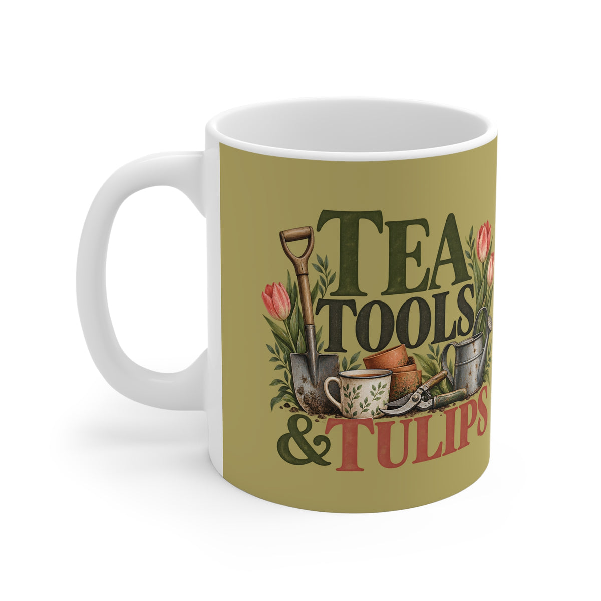 Ceramic Mug - Tea, Tools & Tulips