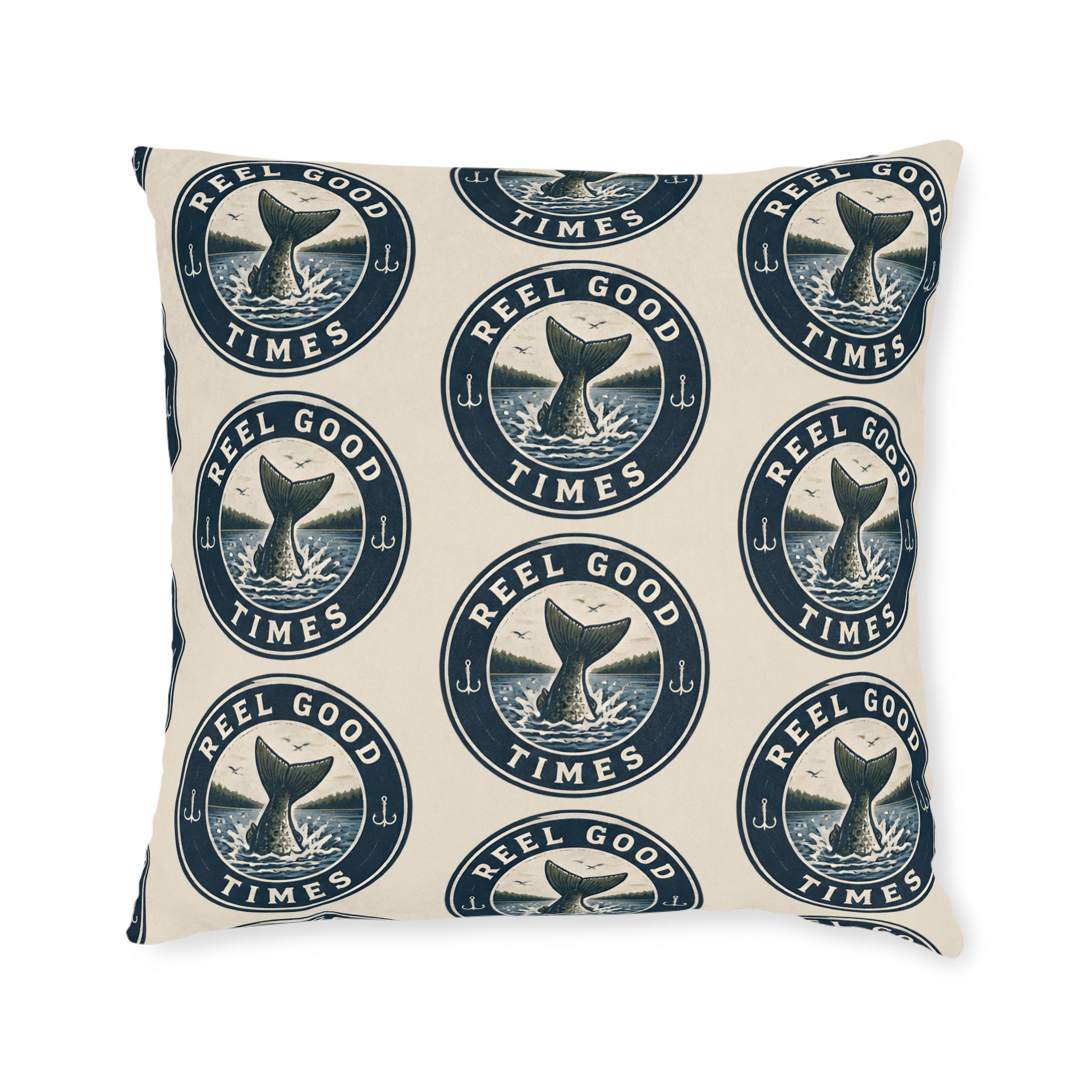 Square Cushion – Reel Good Times | Fishing & Angling Cushion