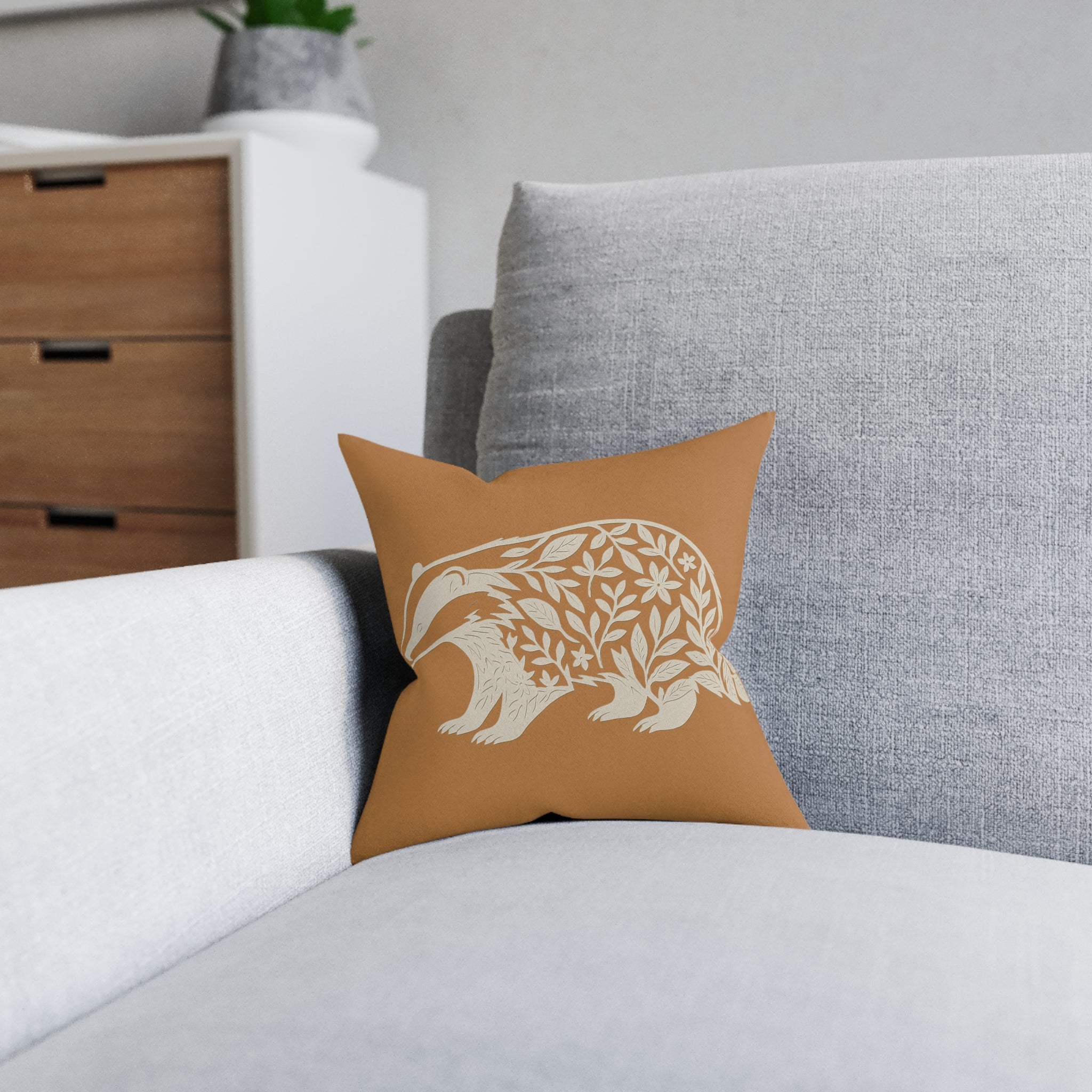 Square Cushion - Badger Design