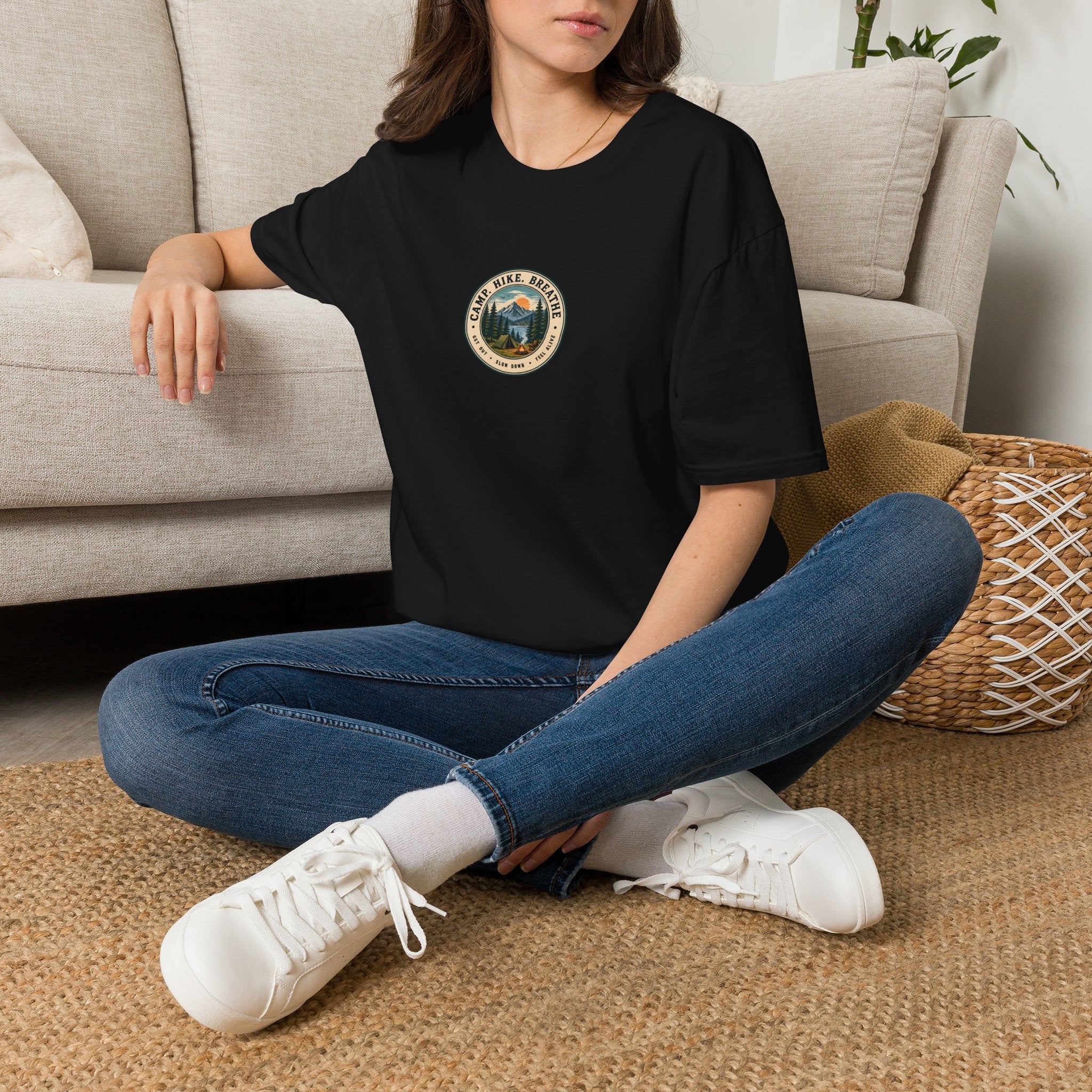 Unisex T-Shirt – Camp. Hike. Breathe. | Outdoor Adventure Tee