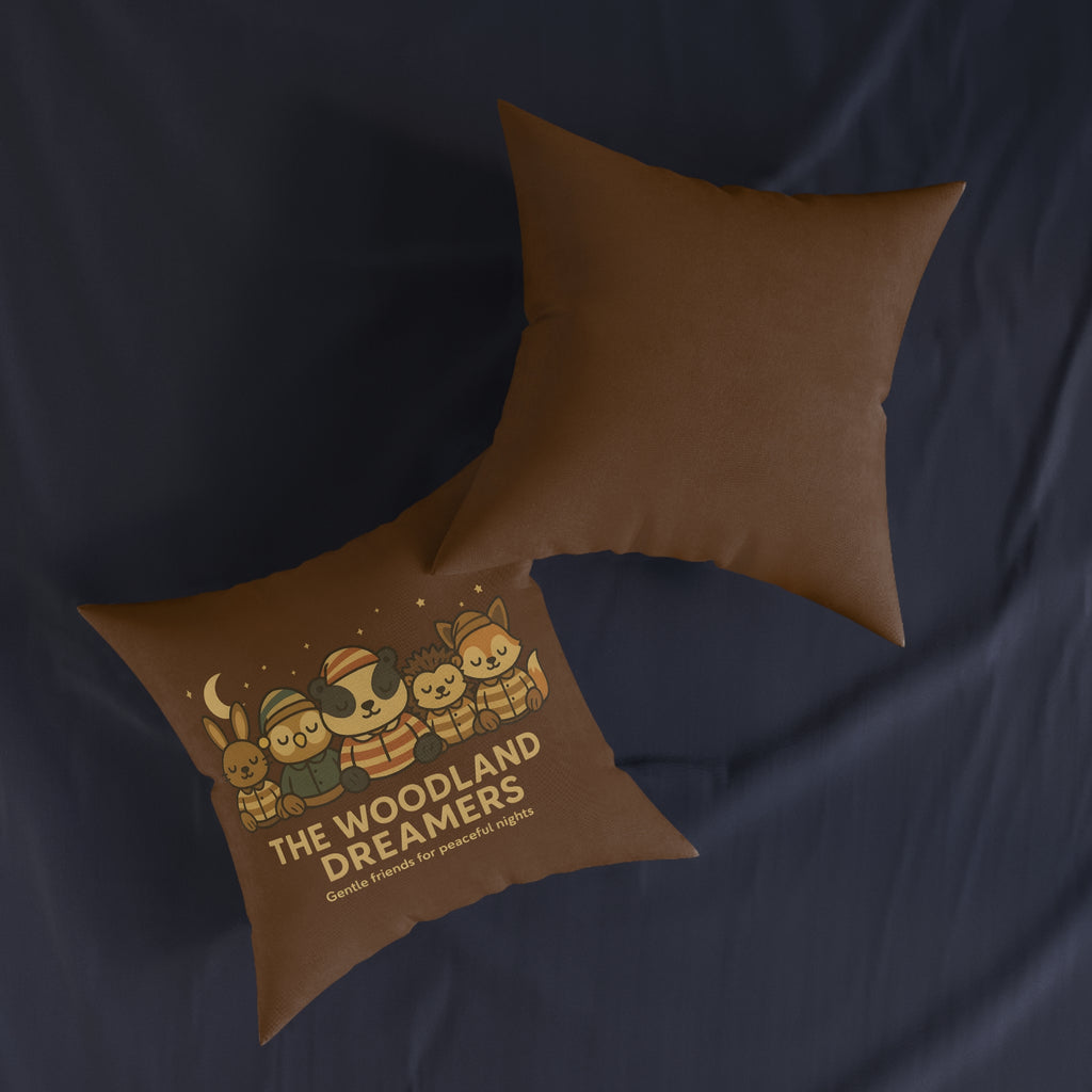 Square Cushion - Woodland Dreamers (Dusk Brown)