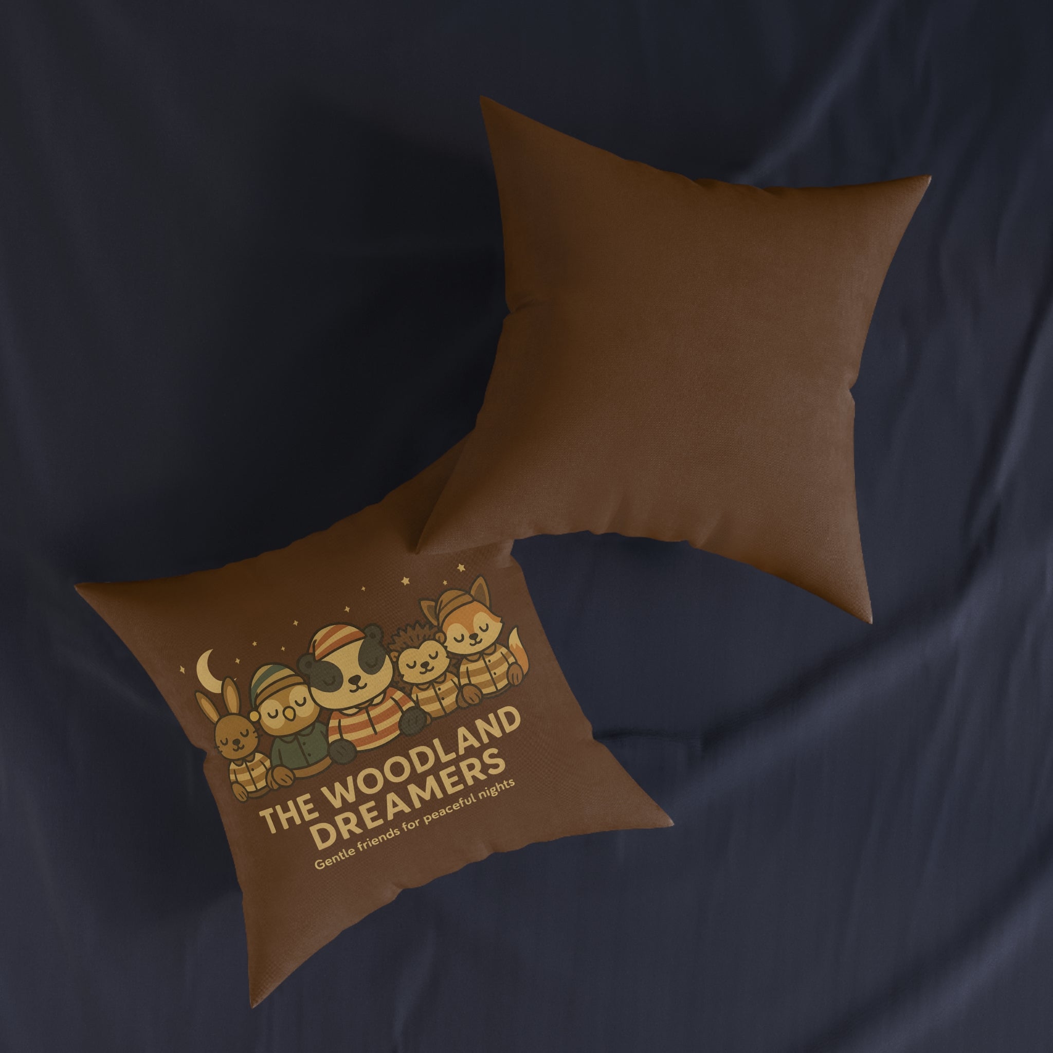 Square Cushion - Woodland Dreamers (Dusk Brown)