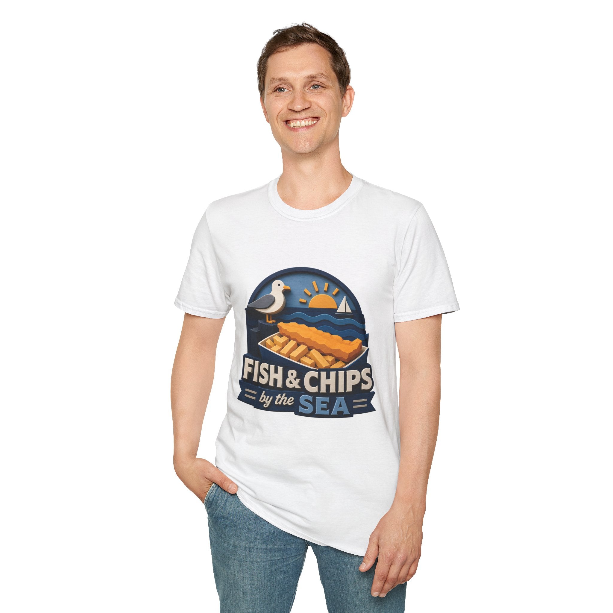 Unisex T-Shirt - Fish & Chips By The Sea