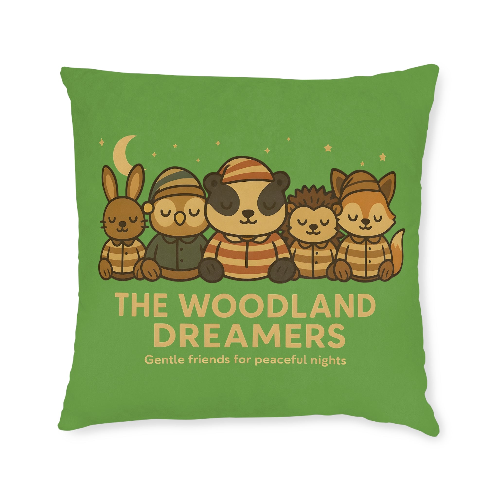 Square Cushion - Woodland Dreamers (Woodland Green)