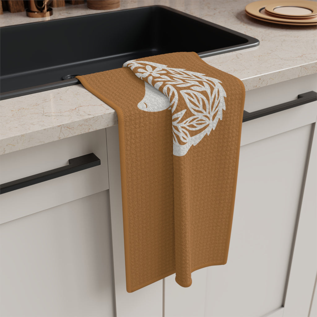 Tea Towel Microfiber - Floral Hedgehog Design