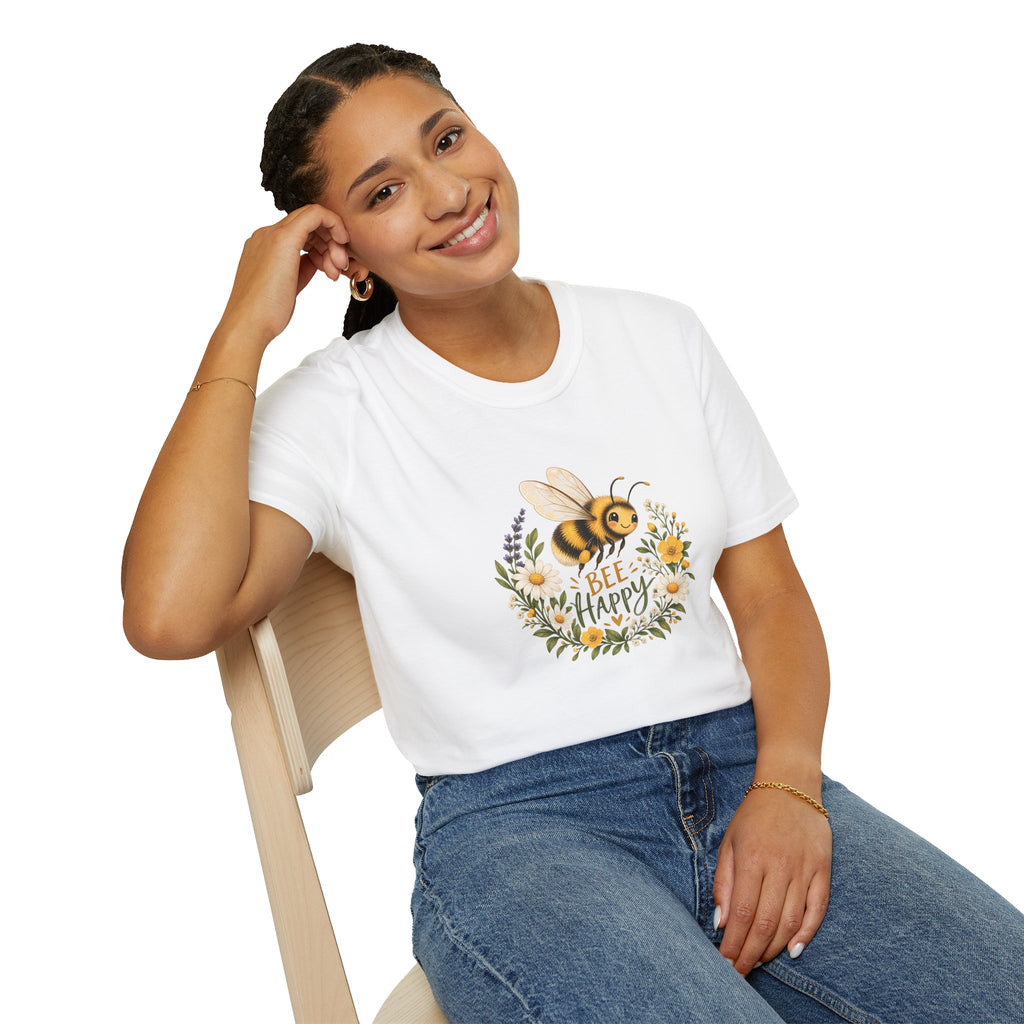 Unisex T-Shirt – Bee Happy | Crest
