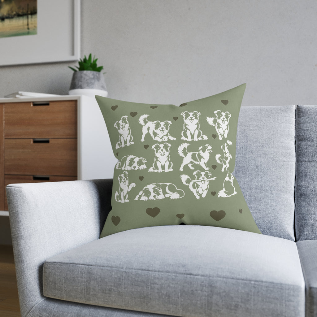 Square Cushion - Border Collie Fun
