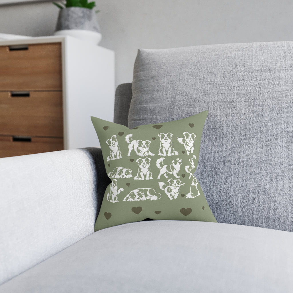 Square Cushion - Border Collie Fun