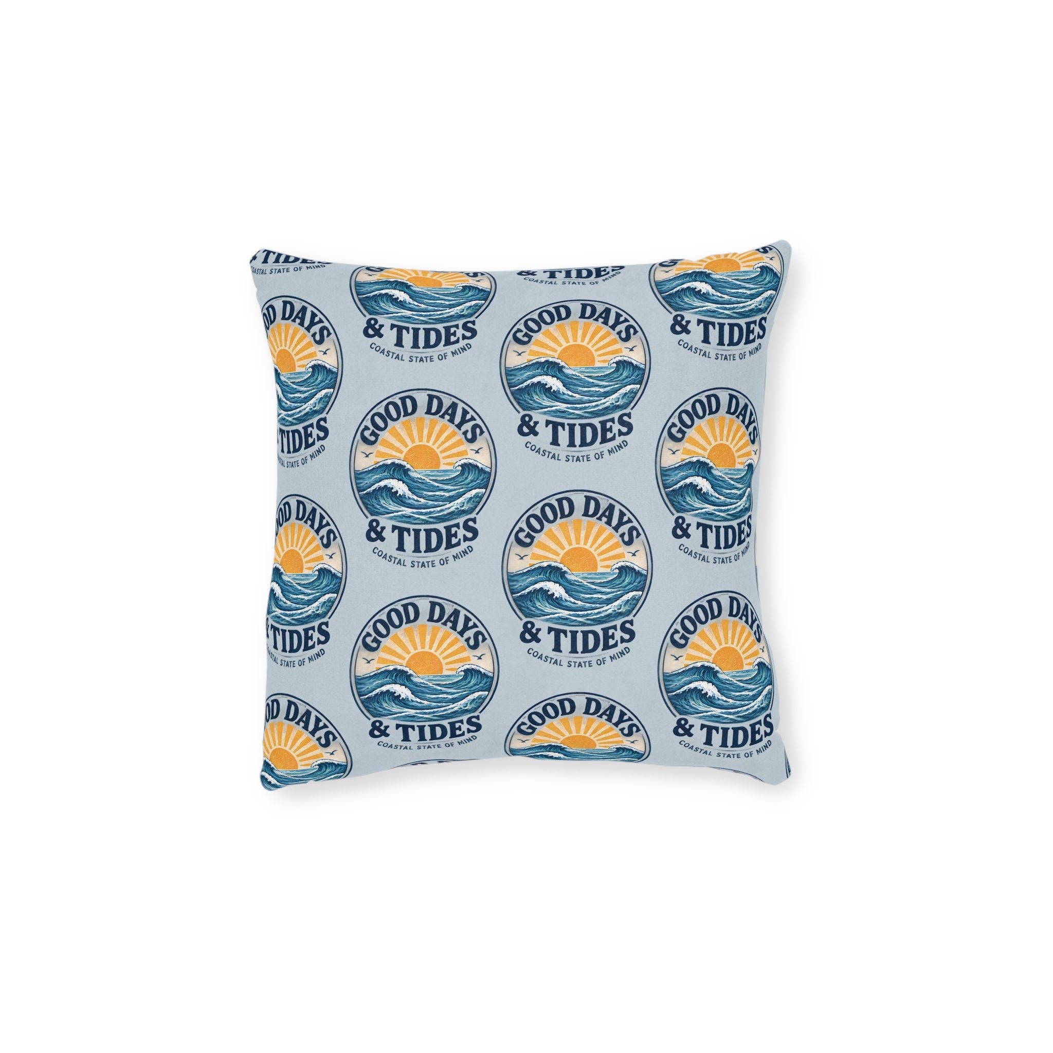 Square Cushion - Good Days & Tides | Coastal Home Decor