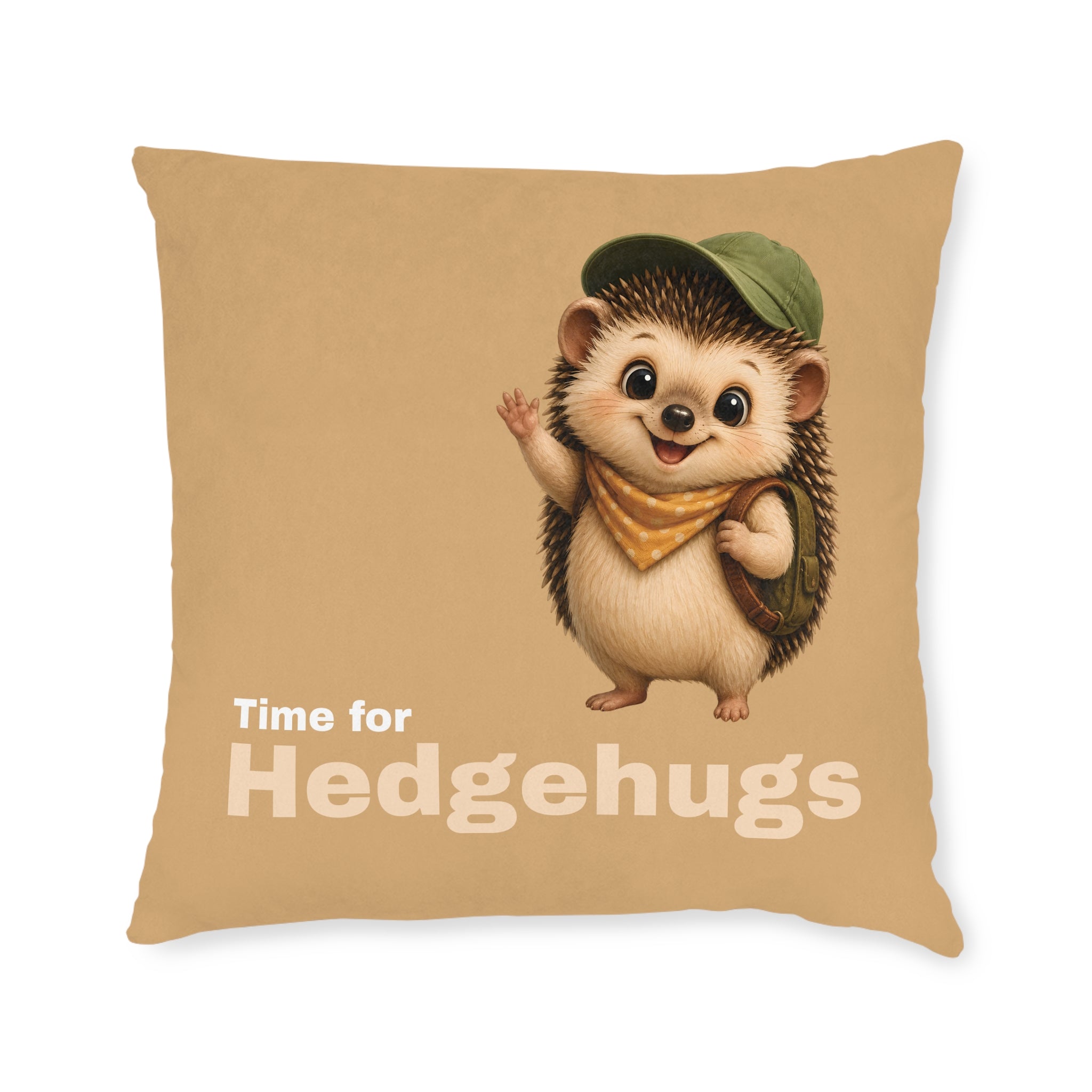 Square Cushion – Time for Hedgehugs | Hedgehog Lover Cushion