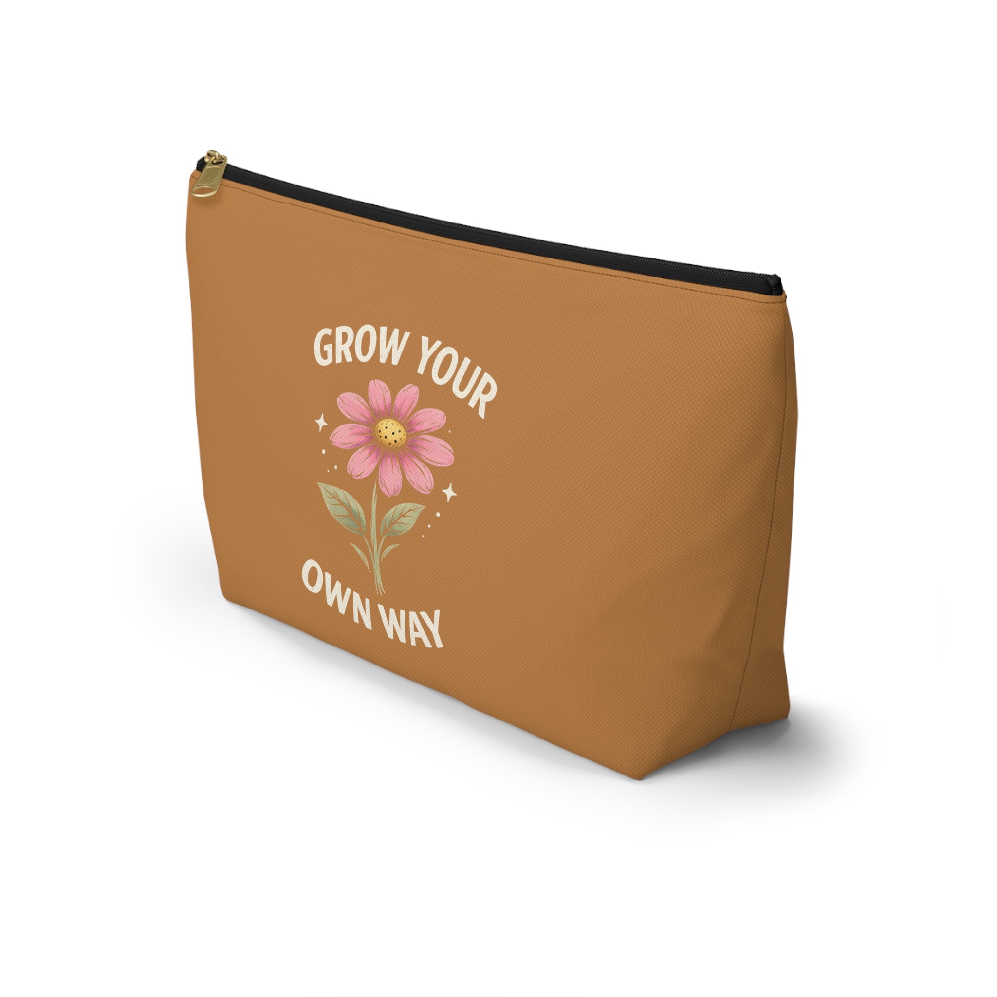 Travel Cosmetic Make-Up Bag - Grow Your Own Way - Motivational Design
