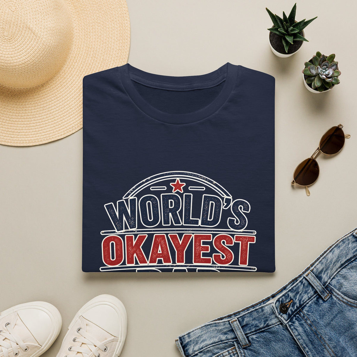 Dad T-Shirt - World's Okayest Dad