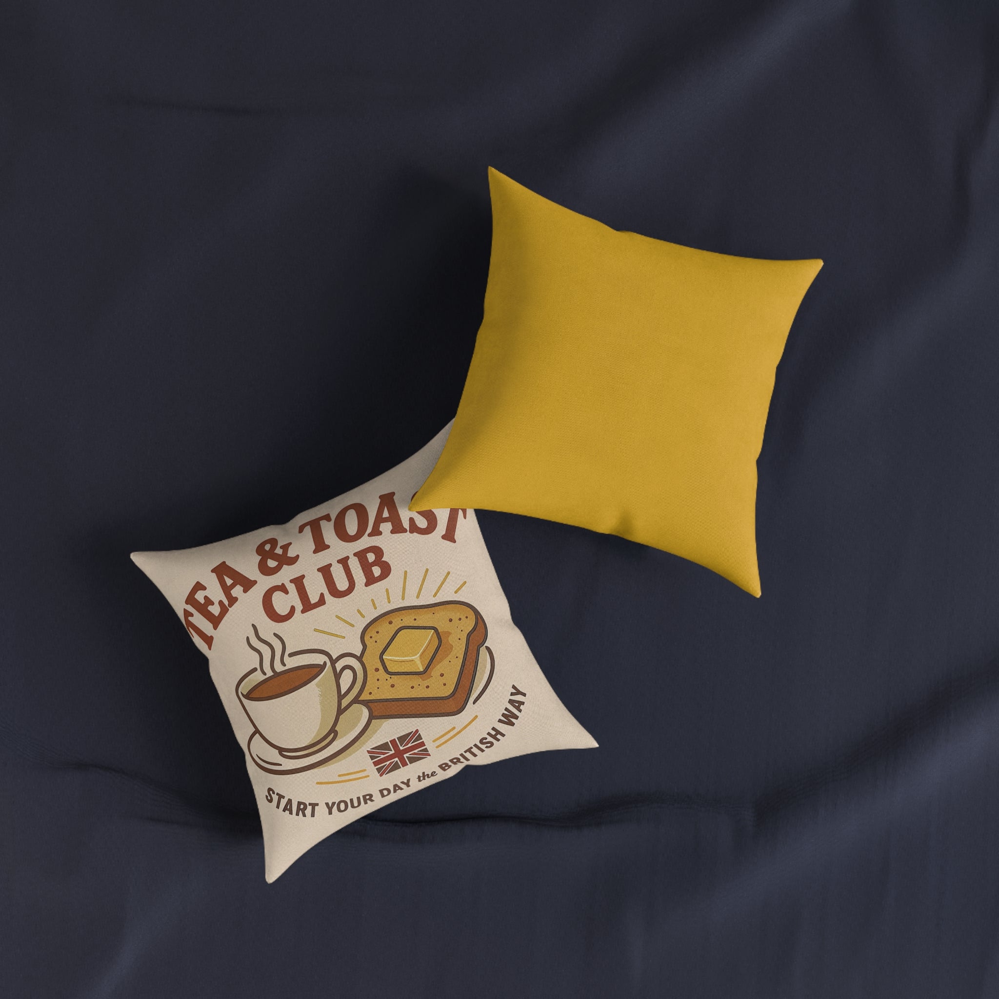 Square Cushion - Tea & Toast Club Decor
