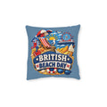 Square Cushion - British Beach Day