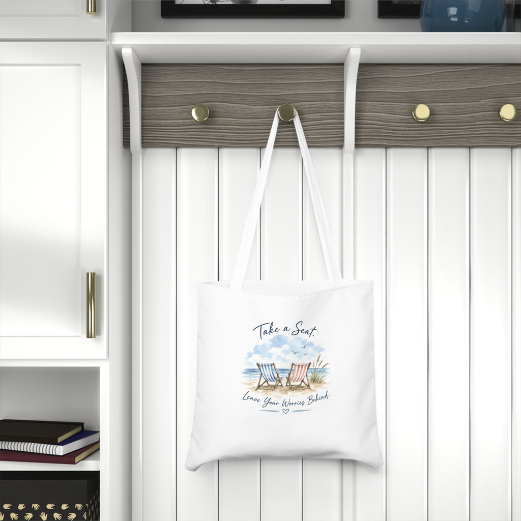 Copy of Copy of Copy of Copy of Large Beach Tote Bag – Happiness Comes in Waves