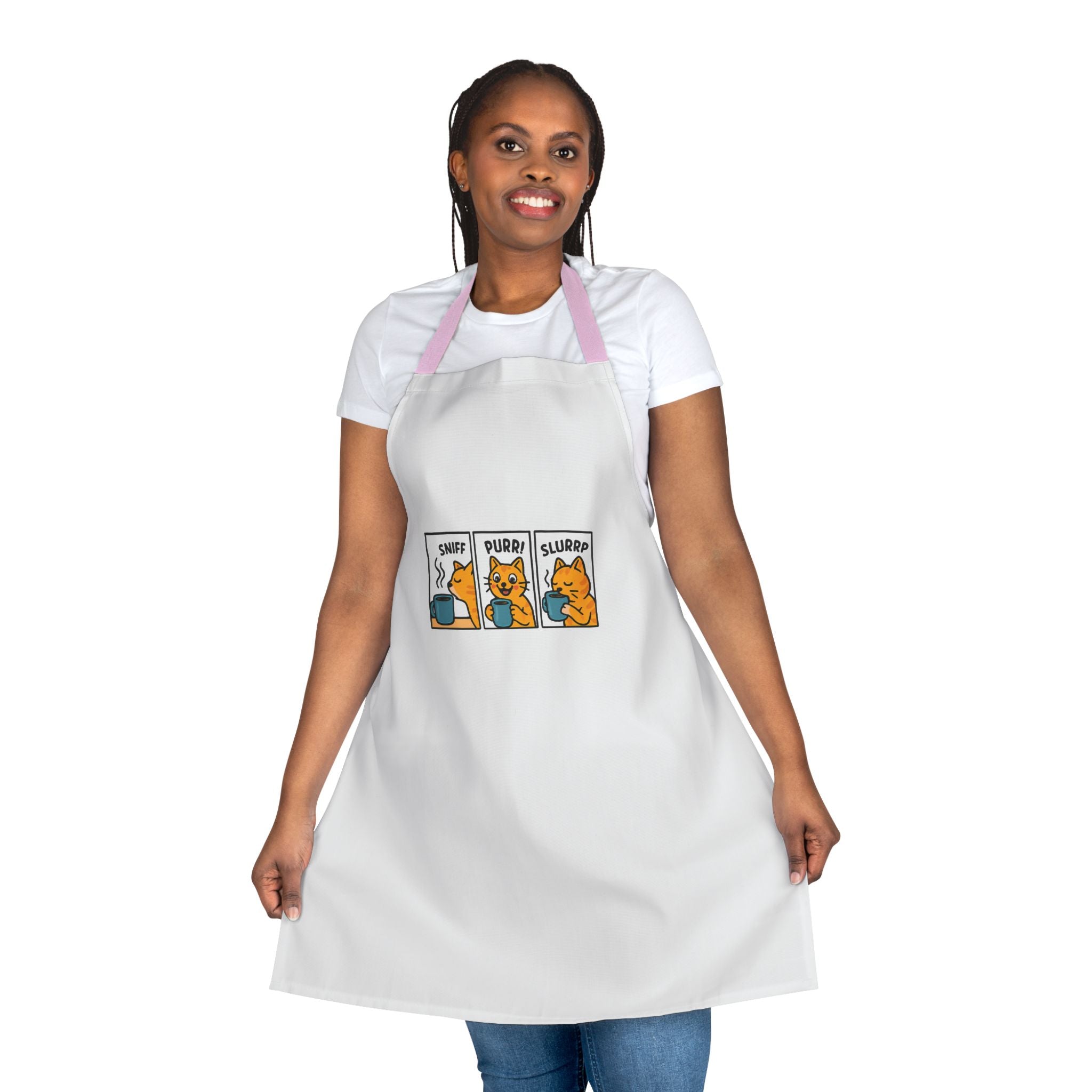 Kitchen Apron - Coffee Cat - Motivational Design