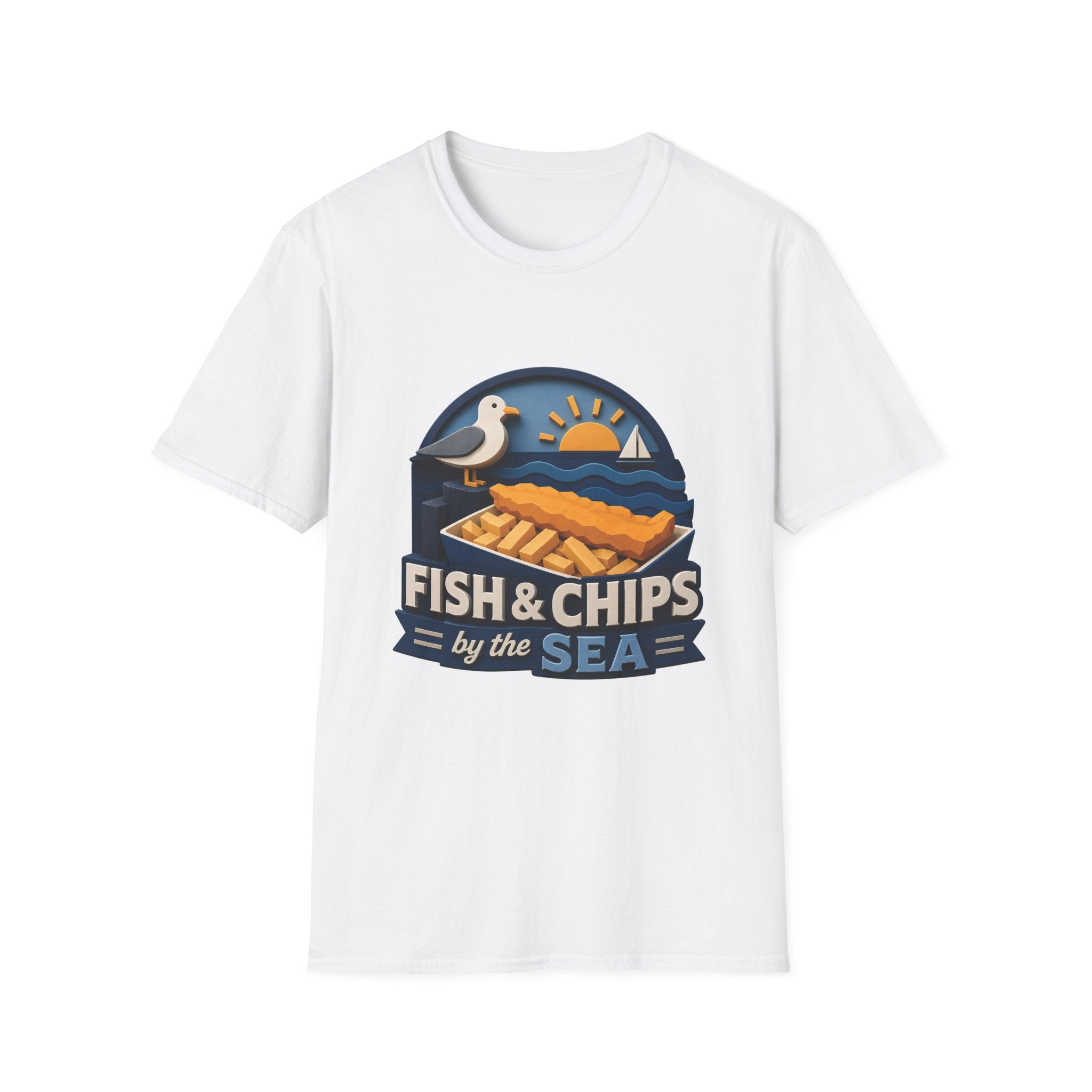 Unisex T-Shirt - Fish & Chips By The Sea
